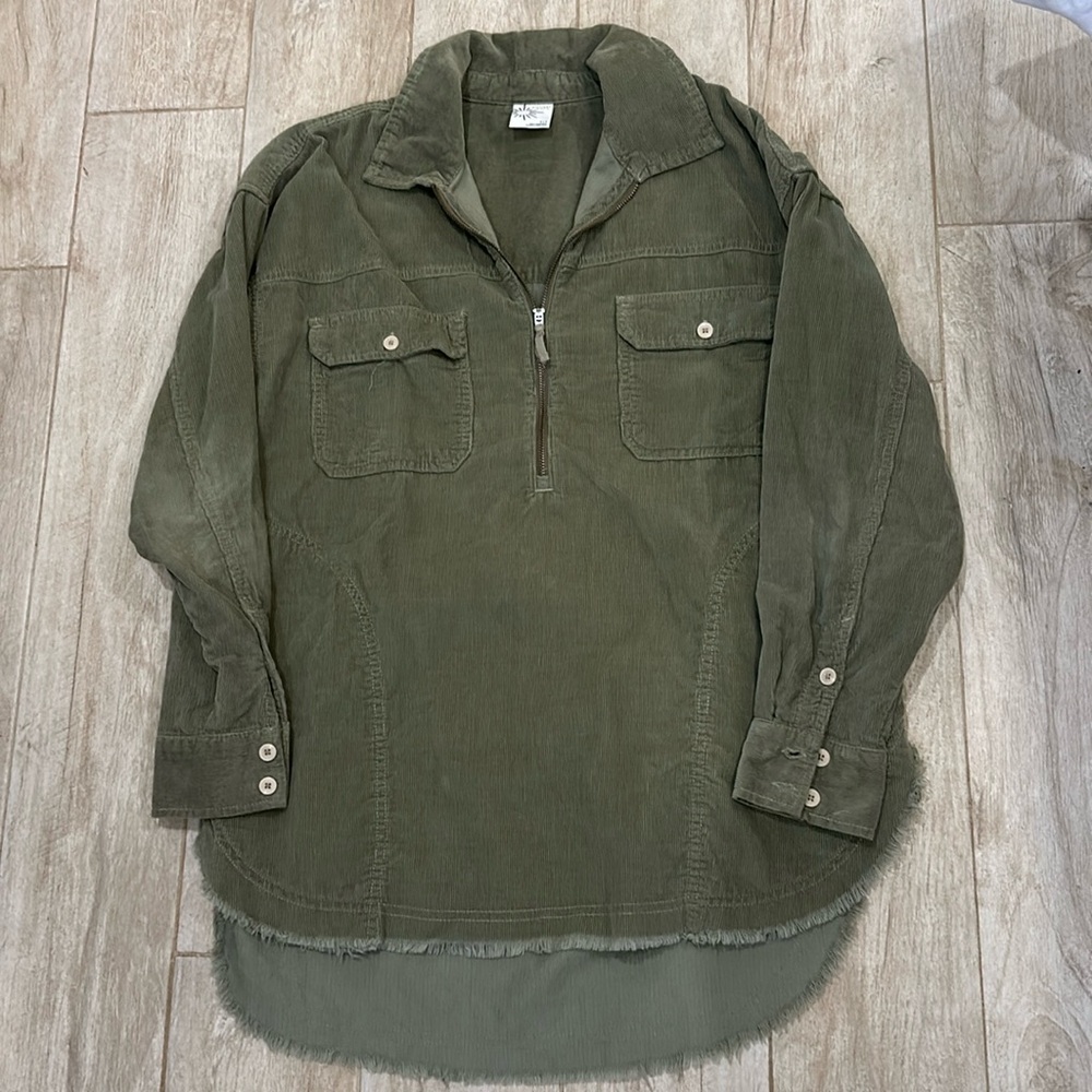 Offline by Aerie Corduroy Quarter Zip Shacket